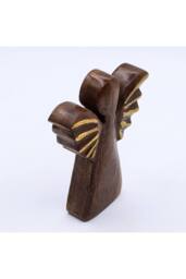 KDMD Medium Mango Wood Angel Decor-Gold Finish in Brown - thumbnail 2