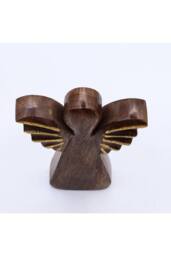 KDMD Medium Mango Wood Angel Decor-Gold Finish in Brown - thumbnail 4