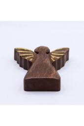 KDMD Medium Mango Wood Angel Decor-Gold Finish in Brown - thumbnail 5