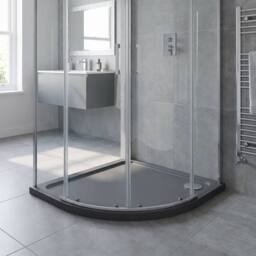 Balterley Contemporary Quadramt Shower Tray, 800x800mm in Grey - thumbnail 4