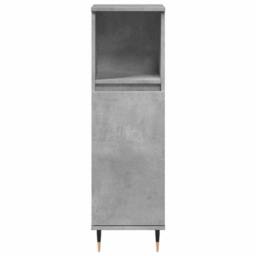 Berkfield Home 3 Piece Bathroom Furniture Set Concrete Grey Engineered Wood - thumbnail 7