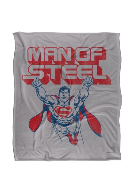 Warner Brothers Superman Character Officially Licensed Silky Touch Super Soft Throw Blanket 152 x 127 cm in White - image 1