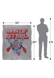 Warner Brothers Superman Character Officially Licensed Silky Touch Super Soft Throw Blanket 152 x 127 cm in White - thumbnail 5