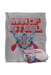 Warner Brothers Superman Character Officially Licensed Silky Touch Super Soft Throw Blanket 152 x 127 cm in White - thumbnail 2