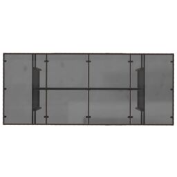 Berkfield Home Garden Table with Glass Top Brown 190x80x75 cm Poly Rattan - Size: 190 x 80 x 75 cm - thumbnail 7
