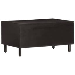 Berkfield Home Beautiful Coffee Table Black 80x50x40 cm Solid Wood Mango - Size: 80 x 50 x 40 cm - thumbnail 5