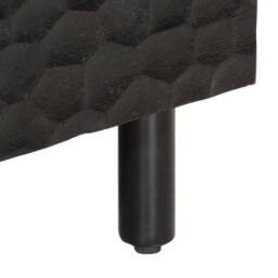 Berkfield Home Beautiful Coffee Table Black 80x50x40 cm Solid Wood Mango - Size: 80 x 50 x 40 cm - thumbnail 8