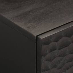 Berkfield Home Beautiful Coffee Table Black 80x50x40 cm Solid Wood Mango - Size: 80 x 50 x 40 cm - thumbnail 6