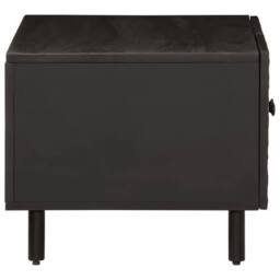 Berkfield Home Beautiful Coffee Table Black 80x50x40 cm Solid Wood Mango - Size: 80 x 50 x 40 cm - thumbnail 4