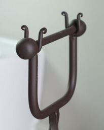Dibor Vintage Style Iron Antique Toilet Paper Holder Freestanding Bathroom Toilet Roll Holder in Brown - thumbnail 4