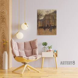 "Artery8 Frank Edwin Scott Odeon Theatre Paris Street View Canvas Art Print in Brown - Size: W12"" x H16""" - thumbnail 3