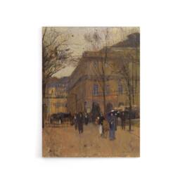 "Artery8 Frank Edwin Scott Odeon Theatre Paris Street View Canvas Art Print in Brown - Size: W12"" x H16""" - thumbnail 1