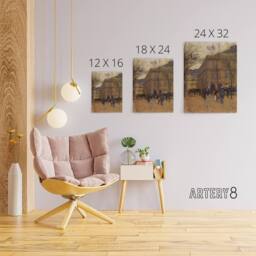"Artery8 Frank Edwin Scott Odeon Theatre Paris Street View Canvas Art Print in Brown - Size: W12"" x H16""" - thumbnail 4