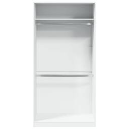 Berkfield Home Wardrobe White 100x50x200 cm Engineered Wood - Size: 100 x 50 x 200 cm - thumbnail 4