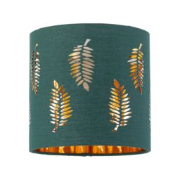 First Choice Lighting Fern - Dark Green Cut Out 15.5cm Table Lamp Shade