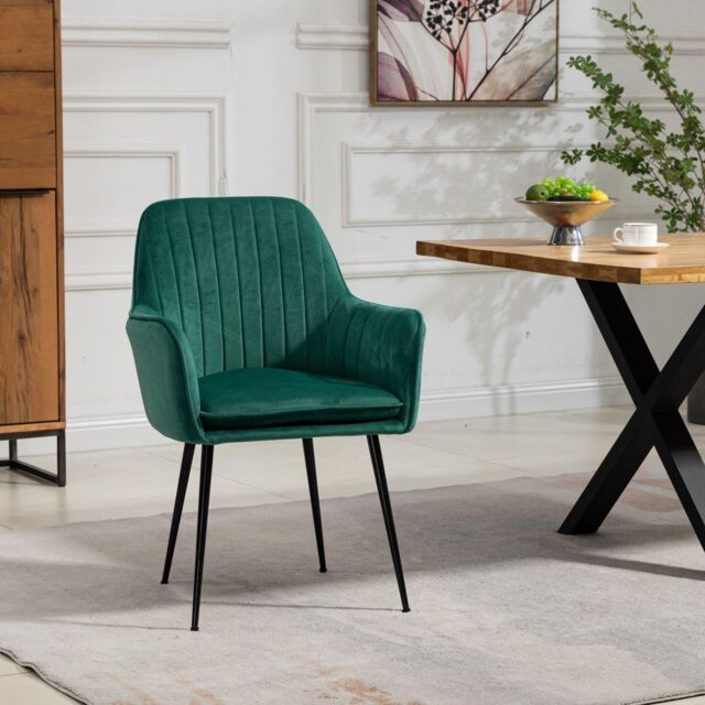 Artemis Home Carrara Velvet Dining Chairs - Set of 2 in Green - image 1