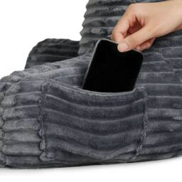 Lavio Reading Pillow Back Rest Lumbar Support Arm Seat Cuddle Cushion Lounge in Grey - thumbnail 7
