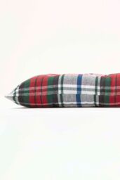 Homescapes Garden Bench Cushion Luxury 3 Seater Cotton Red Tartan Indoor Outdoor Pad - thumbnail 5