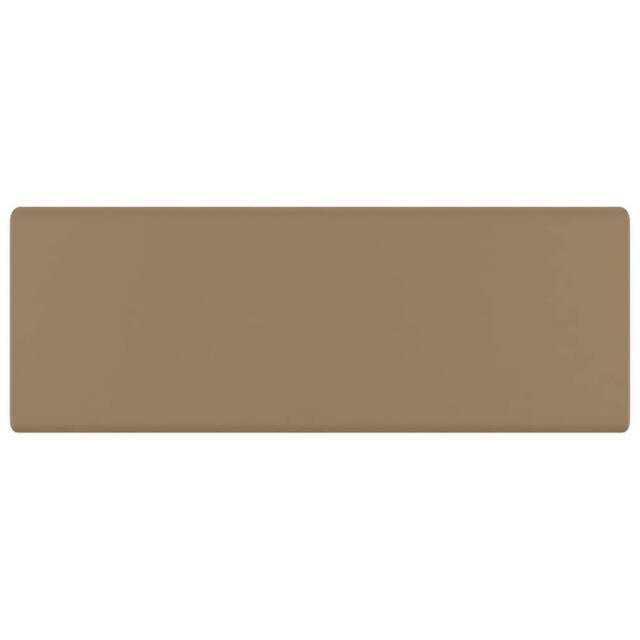 Berkfield Home Luxury Basin Overflow Square Matt Cream 41x41 cm Ceramic in Tan - image 1