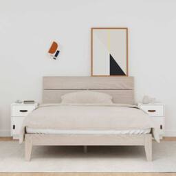 Berkfield Home Beautiful Bedside Cabinets 2 pcs White 40x34x55 cm Solid Wood Pine - Size: 40 x 34 x 55 cm - thumbnail 2