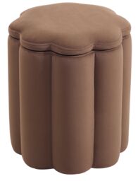 Nordlys Brown Velvet Storage Ottoman - thumbnail 1