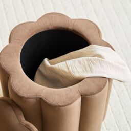 Nordlys Brown Velvet Storage Ottoman - thumbnail 6