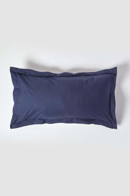 Homescapes Egyptian Cotton Oxford Pillowcase 200 TC, King Size in Navy - image 1