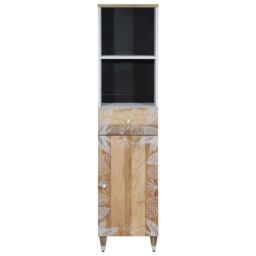 Berkfield Home Bathroom Cabinet 38x33.5x160 cm Solid Wood Mango in Brown - thumbnail 2