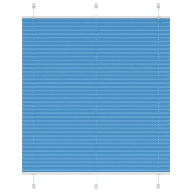 Berkfield Home Pleated Blind Blue 115x100 cm Fabric Width 114.4 cm Polyester - image 1