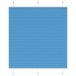 Berkfield Home Pleated Blind Blue 115x100 cm Fabric Width 114.4 cm Polyester - thumbnail 1