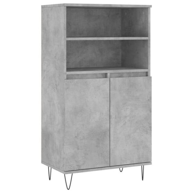 Berkfield Home Highboard Concrete Grey 60x36x110 cm Engineered Wood - Size: 60 x 36 x 110 cm - image 1
