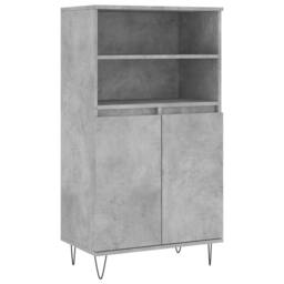 Berkfield Home Highboard Concrete Grey 60x36x110 cm Engineered Wood - Size: 60 x 36 x 110 cm - thumbnail 1
