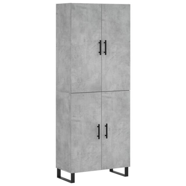 Berkfield Home Highboard Concrete Grey 69.5x34x180 cm Engineered Wood - image 1