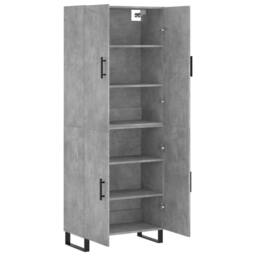 Berkfield Home Highboard Concrete Grey 69.5x34x180 cm Engineered Wood - thumbnail 4