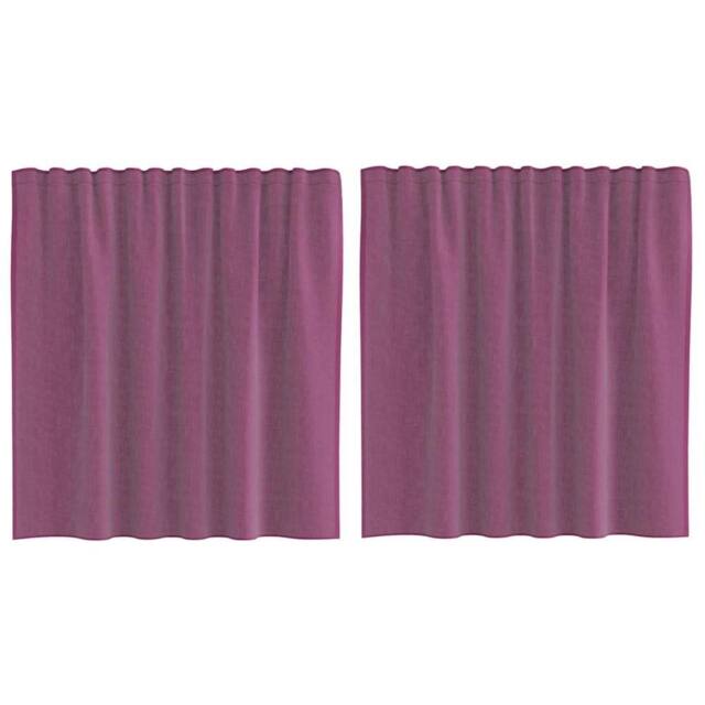 Berkfield Home Voile Curtains with Loops 2 pcs Purple 140x140 cm - image 1