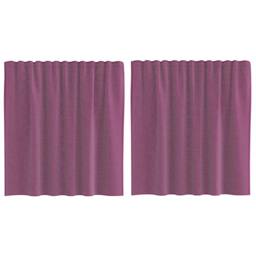 Berkfield Home Voile Curtains with Loops 2 pcs Purple 140x140 cm - thumbnail 1