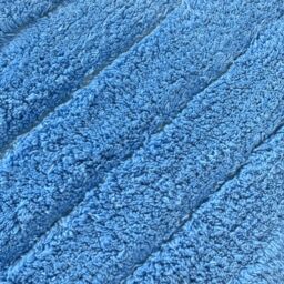 Allure Bath Fashions Ribbed Two Piece Bath Mat Set - 100% Cotton in Blue - thumbnail 4