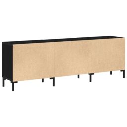 Berkfield Home TV Cabinet Black Oak 150x30x50 cm Engineered Wood - Size: 150 x 30 x 50 cm - thumbnail 5