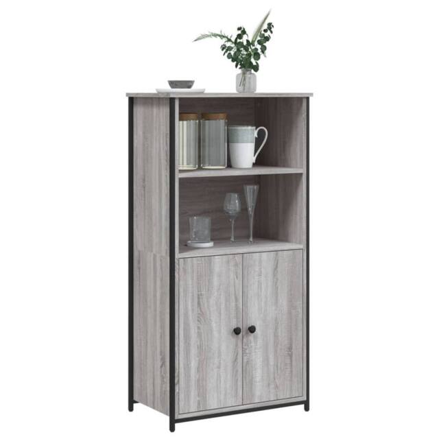 Berkfield Home Highboard Grey Sonoma 62x36x121.5 cm Engineered Wood - image 1