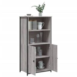 Berkfield Home Highboard Grey Sonoma 62x36x121.5 cm Engineered Wood - thumbnail 4