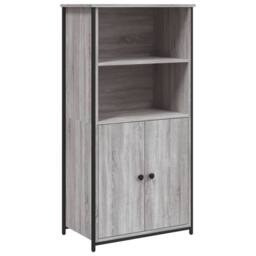 Berkfield Home Highboard Grey Sonoma 62x36x121.5 cm Engineered Wood - thumbnail 3