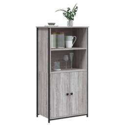 Berkfield Home Highboard Grey Sonoma 62x36x121.5 cm Engineered Wood - thumbnail 1