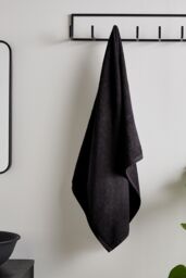 Catherine Lansfield 'Quick Dry Cotton' Towel Collection in Black