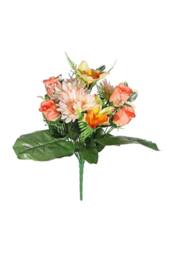 KDMD Peach Pembroke Gerbera & Orchid Mixed Bunch in Orange