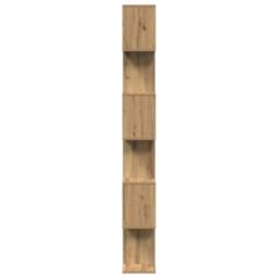 Berkfield Home Room Divider Bookcase 6-Tier Artisan Oak 70x24x193 cm Engineered Wood in Brown - Size: 70 x 24 x 193 cm - thumbnail 6
