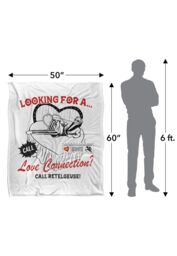 Warner Brothers Beetlejuice 50x60 Love Silky Touch Super Soft Throw Blanket in White - thumbnail 5
