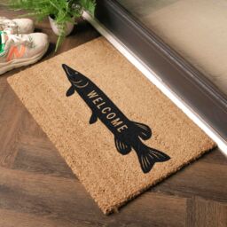 Artsy Mats Welcome Fish Doormat (60 x 40cm) in Brown - Size: 40 cm x 60 cm - thumbnail 2