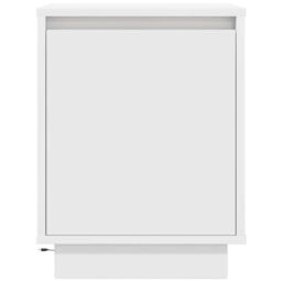 Berkfield Home Bedside Cabinet with LED Lights¬†White 38x34x50 cm in White - Size: 38 x 34 x 50 cm - thumbnail 6
