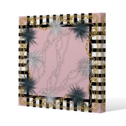Benjamin Tate Design Chains (Canvas Print) / 90 x 90 x 4cm in Natural - Size: 90 x 90 x 4 cm - thumbnail 1