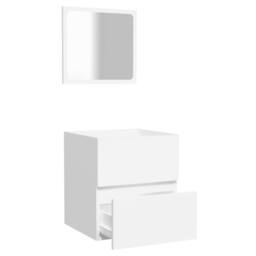 Berkfield Home Premium Bathroom Cabinet with Mirror White Engineered Wood - thumbnail 5